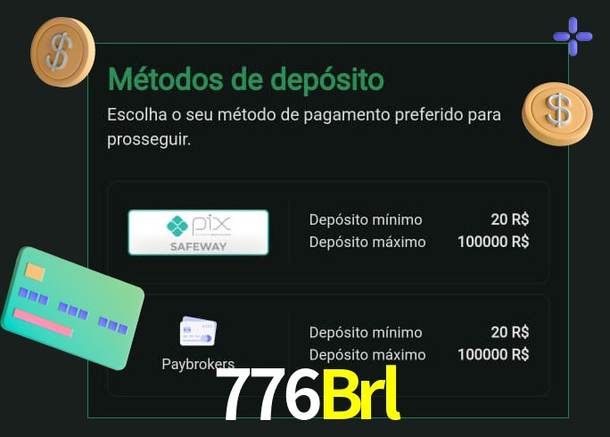 O cassino 776Brl oferece uma grande variedade de métodos de pagamento